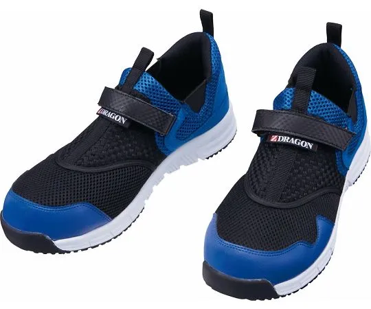 64-0987-33 Safety Shoes Slip-on Black x Blue 25.0 cm S3187