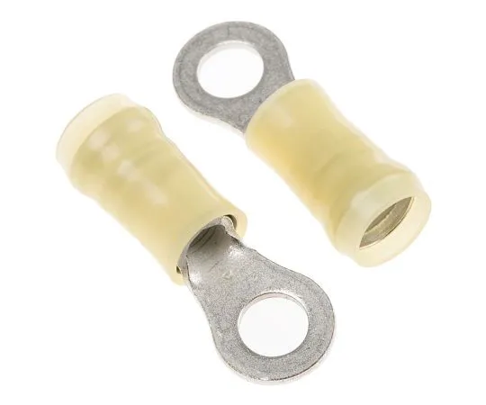 63-4799-57 TE Connectivity PIDG Series Insulated Crimp Ring Terminal, M5 Stud Size, 2.6mm² to 6.6mm² Wire Size, Yellow 130171