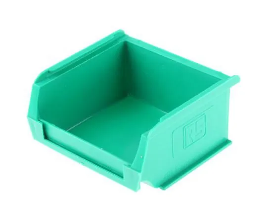 63-4818-33 RS PRO Green Plastic Stackable Storage Bin, 50mm x 100mm x 90mm 484-3980