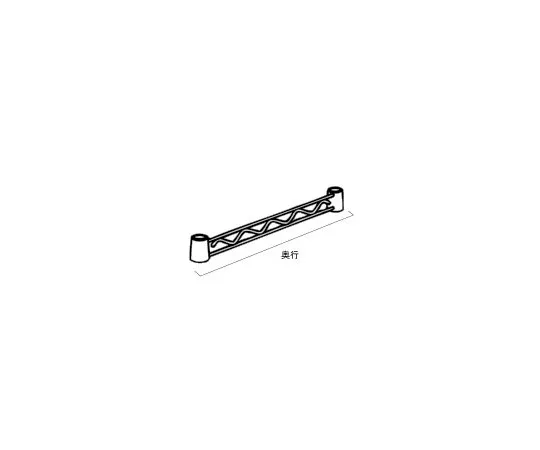 63-2827-18　［Discontinued］Chrome for Home Elector Hanger Rail D 300 mm (2 Pieces)