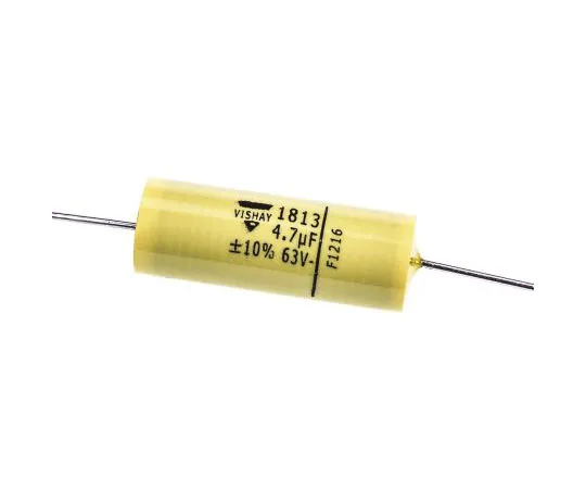 63-4718-16 Vishay 4.7μF Polyester Capacitor PET 40 V ac, 63 V dc ±10% MKT 1813 Series Through Hole MKT1813-547-065
