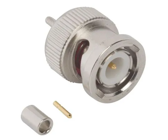 63-4689-83 Amphenol BNC Series Straight 50Ω Cable Mount BNC Connector, Plug, Nickel, Crimp Termination, M17/93-RG178, RG178, 112516