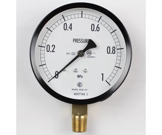 65-4286-09-20 Normal Pressure Gauge (Φ100) Vertical A Frame for Heat Resistance and Vibration Resistance with 1 MPa with Inspection Certificate AE20-181