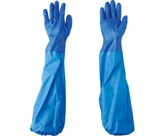 62-3614-44 NO660 Nitrile Model Blue Gloves with Arm Cover LL NO660BBLL