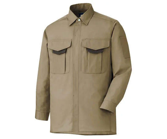 65-1299-37　［Discontinued］Work Clothes, Unisex Long Sleeve Shirt Brown SSS GS2684-UE-SSS　GS2684-UE-SSS