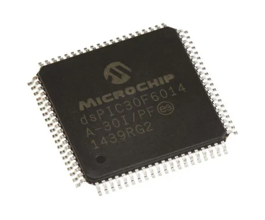 63-4895-51 DSPIC30F6014A-30I/PF Microchip dsPIC30F, 16bit DSP 30MIPS 4.096 kB, 144 kB Flash 80-Pin TQFP DSPIC30F6014A-30I/PF