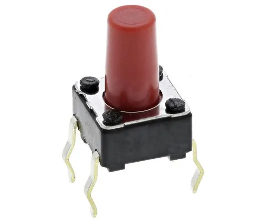 63-4752-53 Red Keyboard Switch, Single Pole Single Throw (SPST) 50 mA @ 12 V dc 6mm STTSKHHBS