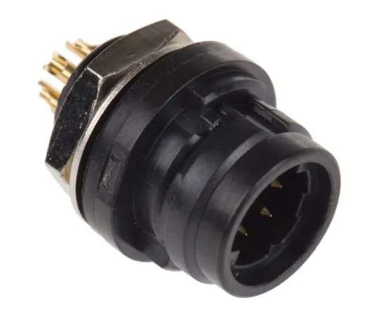 63-4861-63 Hirose HR30 Series, Panel Mount Miniature Connector Plug, 6 Way, 2A, IP67, IP68 HR30-6R-6P(71)