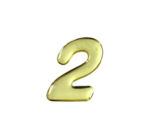 61-7426-83 Gold Metal Characters 2 35mm x 1mm GM35-2