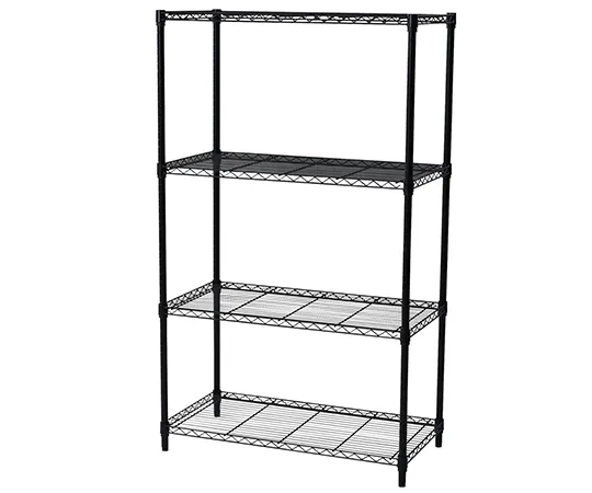 63-3970-49　［Discontinued］Metal Shelf 900 mm 4 Racks Black　IJR-15094JBK