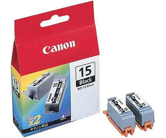61-0514-98 Canon Genuine Ink Cartridge BCI-15BLACK (Black x 2) 8190A001