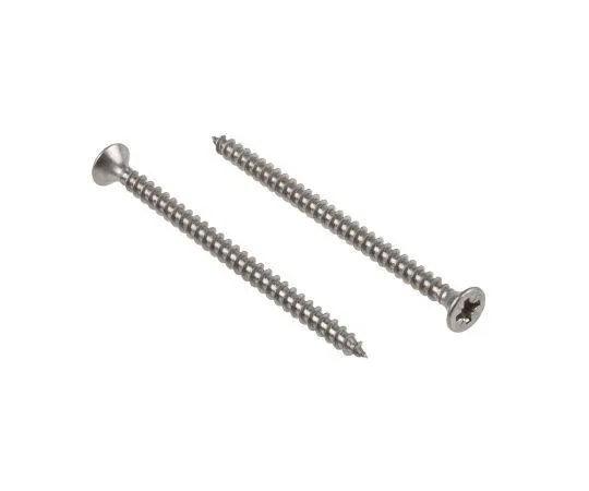 63-4690-85 Pozidriv Countersunk Stainless Steel Wood Screw, A2 304, 4mm Thread, 60mm Length 144-3510