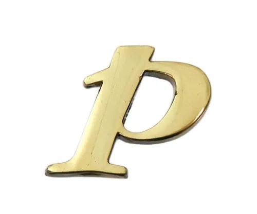 61-7430-92 Brass Gold Characters Small Characters P QS20-P