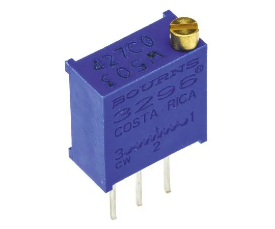 63-4850-54 50kΩ Through Hole Trimmer Potentiometer 0.5W Top Adjust Bourns 3296 Series 3296W-1-503LF