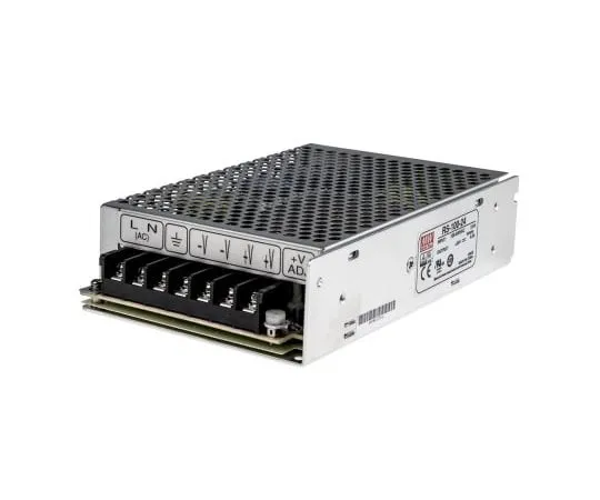 63-4894-50 Mean Well 108W 1 Output Embedded Switch Mode Power Supply SMPS, 4.5A, 24V dc Enclosed RS-100-24