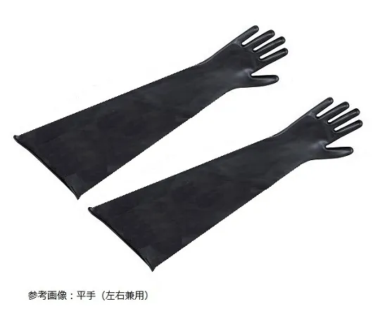 62-9845-87　［Discontinued］Gloves for Glove box  G 0.4 mm Black Flat Hand (# 400 A)