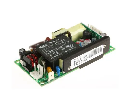 63-4776-56 EOS 60W Triple Output Embedded Switch Mode Power Supply SMPS, 3 A, 8 A, 500 mA, 5.2/12.5V dc Open Frame LFVLT60-3000