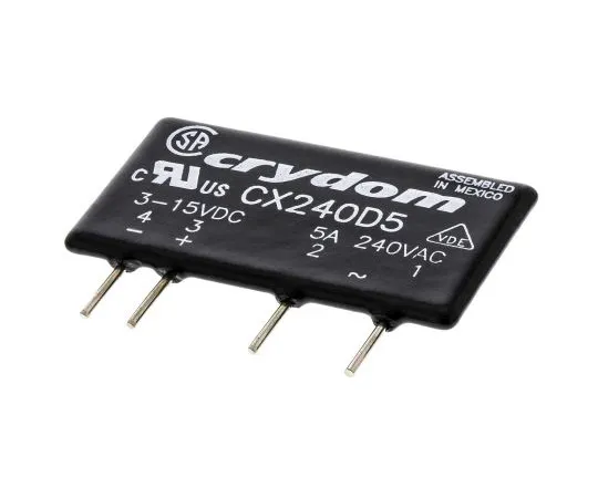 63-4754-32 Sensata / Crydom 5 A Solid State Relay, Zero Cross, PCB Mount, SCR, 280 V ac Maximum Load CX240D5