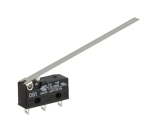 63-4699-52 SPDT-NO/NC Long Hinge Lever Microswitch, 6 A @ 250 V ac DB1C-A1LD