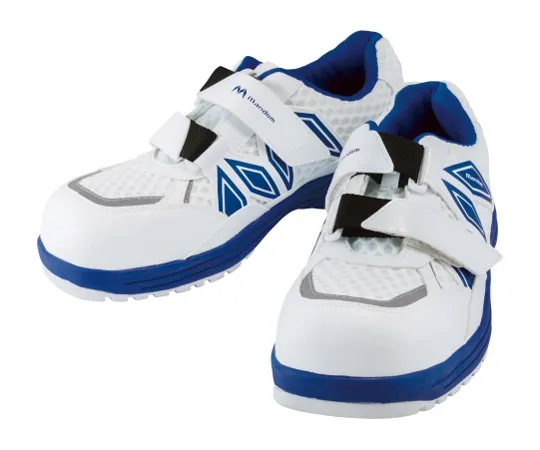 62-2080-14　［Discontinued］Mandom Safety Shoes # 741 White/Blue 24.5cm　MNDM741-WHBL-245
