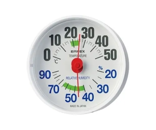 61-6865-70 Thermo-Hygrometer 64 x 35mm 61G (Clear Box) White TM-2651