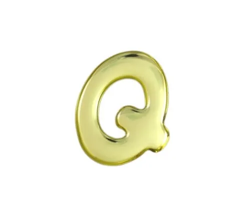 61-7427-09 Gold Metal Characters Q 35mm x 1mm GM35-Q