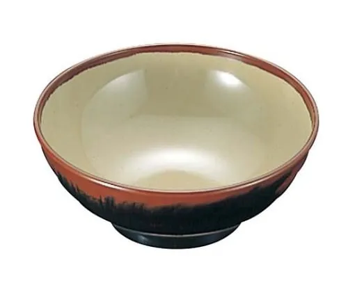 61-6835-54 Melamine Japanese Pottery Chojiro Gama Soba Bowl AN-64 Small G Uchi Wakakusa 2428510
