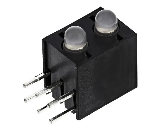 63-4804-24 Kingbright L-130WCP/2EGW, Green & Red Right Angle PCB LED Indicator, 2 LEDs, Through Hole 2.5 V L-130WCP/2EGW