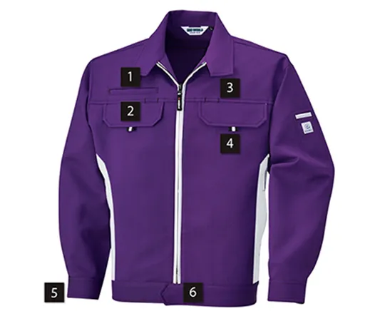 63-1786-47 Long Sleeve Jacket Purple x Silver Gray 2629-46-S
