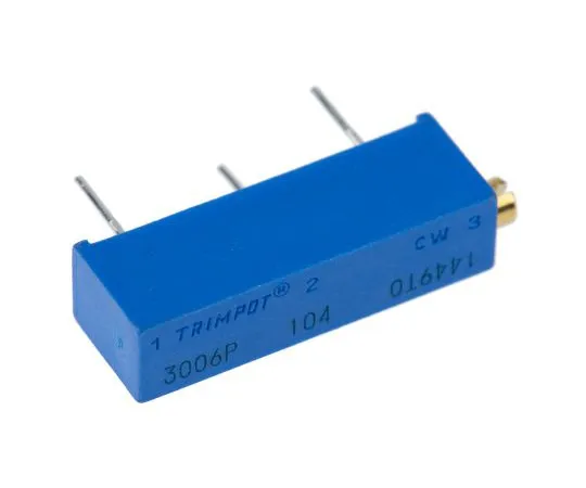 63-4850-05 100kΩ Through Hole Trimmer Potentiometer 0.75W Side Adjust Bourns 3006 Series 3006P-1-104LF