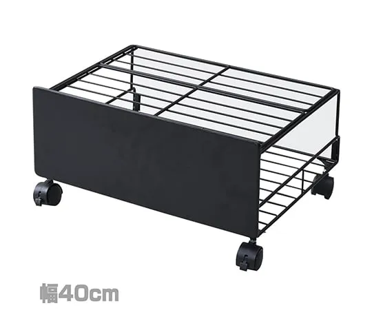 63-3959-15　［Discontinued］Shoes Wagon (w/Casters) 400 mm Black　SSW-40BK