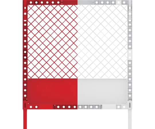 67-7137-60 Two-Tone Fence FS-1 (Set with Legs) Red/White 80426201RE401WH101