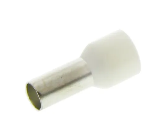 63-4745-57 RS PRO Insulated Crimp Bootlace Ferrule, 12mm Pin Length, 6.2mm Pin Diameter, 16mm² Wire Size, Off-White 250-3488