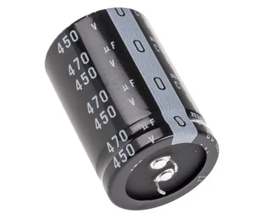 63-4827-96 Nichicon 470μF 450V dc Aluminium Electrolytic Capacitor, Through Hole 35 (Dia.) x 50mm +105°C 35mm 10mm LGU2W471MELC