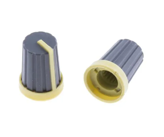 63-4805-47 RS Pro Potentiometer Knob, Push-On Type, 13mm Knob Diameter, Grey, Splined Shaft Type, 6mm Shaft 467-5872