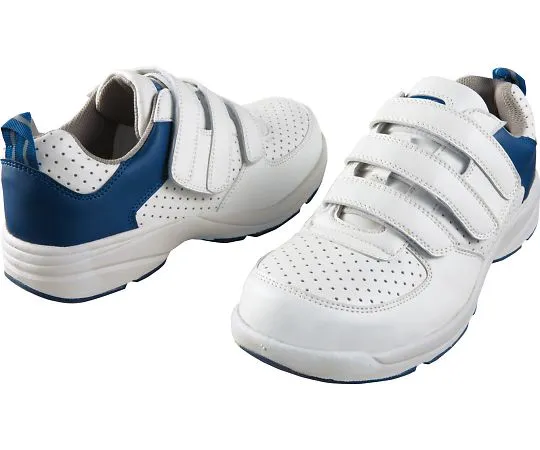 64-0992-38 Safety Shoes Velcro White x Blue 24.0 cm S8052R
