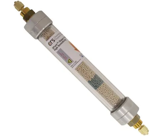 67-9258-70 CRS Gas Purification Filter ZPureTMGlass (with Indicator) H2O HSMI 46cc Brass 1/8" 202283-B