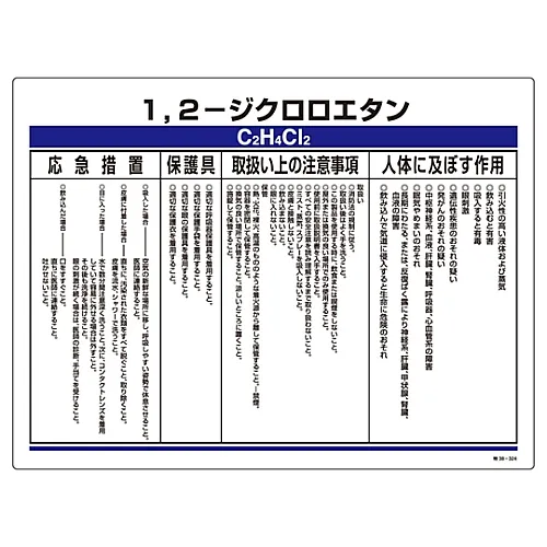 61-3383-95　［Discontinued］Designated Chemical Substance Related Sign Dichloroethane Special 38-324　35324