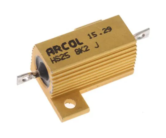 63-4892-02 Arcol HS25 Series Aluminium Ho***d Axial Wire Wound Panel Mount Resistor, 8.2kΩ ±5% 25W HS25 8K2 J