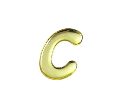 61-7426-94 Gold Metal Characters C 35mm x 1mm GM35-C
