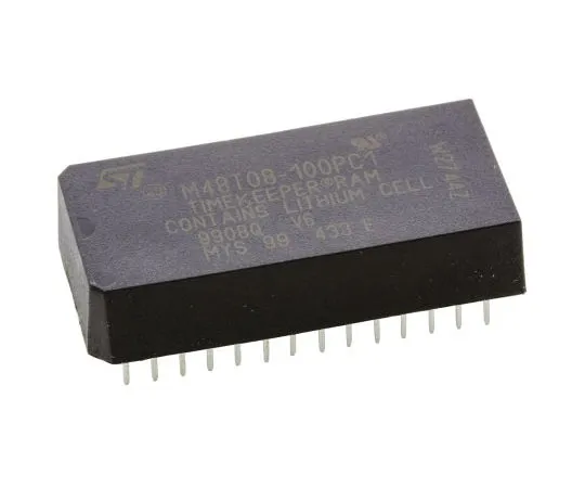 63-4719-61 STMicroelectronics M48T08-100PC1 NVRAM, 64kbit, 100ns, 5V 28-Pin PCDIP M48T08-100PC1