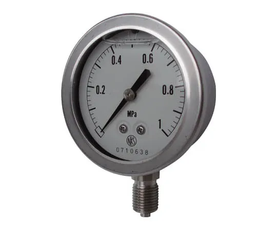 62-3399-38　［Discontinued］Pressure Gauge with Glycerin Pressure Range (MPa): 0.0~5.00　GV501235.0MP