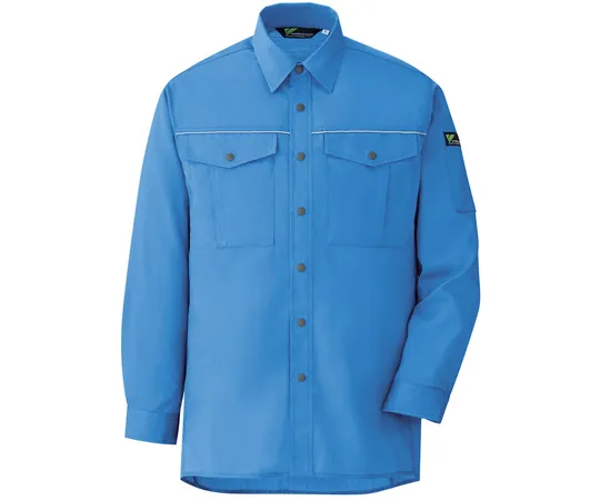 65-1296-95 Work Clothes, VERDEXCEL Eco Electrostatic Long Sleeve Shirt Blue S VES2453-UE-S VES2453-UE-S