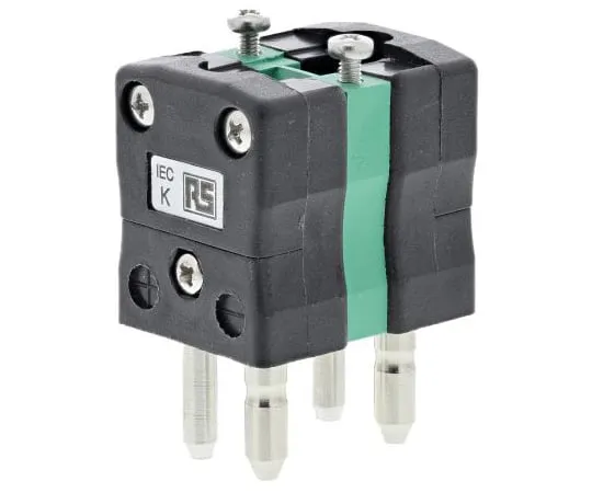 63-4740-76 RS PRO IEC Duplex Thermocouple Plug Connector for *** with Type K Thermocouple Type K, Standard 236-4069