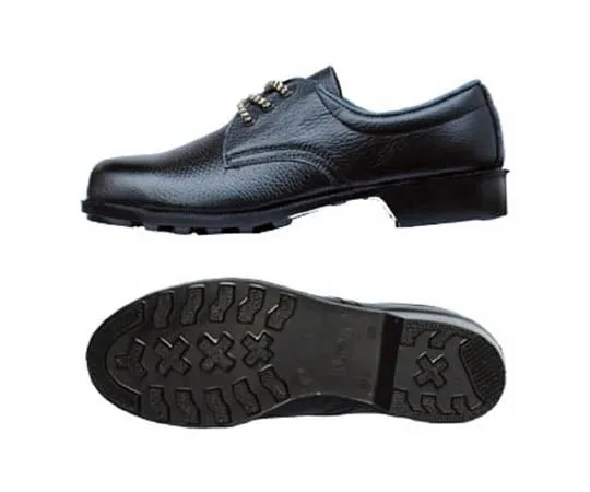 67-3121-24 JIS Certified Rubber Sole Safety Shoes Black 24.0 cm HV10-24.0