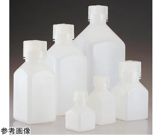 68-5628-14 Square Bottle with Scale 125 mL HDPE Bulk/Body/Cap Separately Packaged 1 Box (250 Pieces) 312018-0125