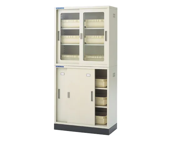 3-065-11　［Discontinued］Chemical-Resistant Double Sliding Storeho*** 880 x 400 x 1850mm　N-90