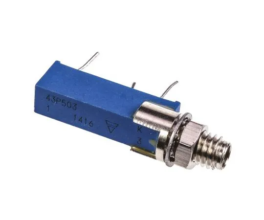 63-4751-28 50kΩ Panel Mount, Through Hole Trimmer Potentiometer 0.5W Side Adjust Vishay 43P Series M43P503KB30T601
