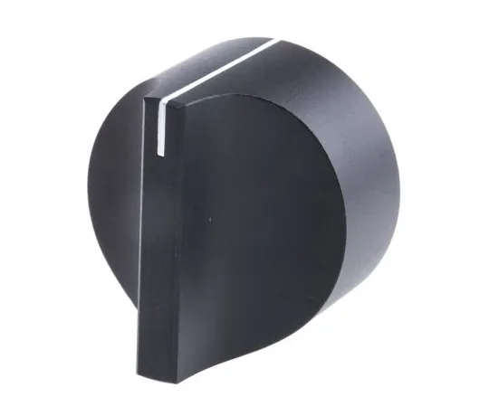 63-4805-17 RS PRO Potentiometer Knob, Grub Screw Type, 31.8mm Knob Diameter, Black, 6mm Shaft 467-2536