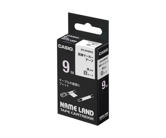 62-1063-54 Casio Wire Marker Tape 9mm Width (White Ground/Black Characters) XR-9HMWE